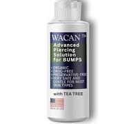 WACAN Tea Tree Piercing Bump Solution, Targeted Saline Piercing Aftercare Cleaner for Nose, Ear & Cartilage Piercing Bumps