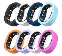 Wacanc 8 Pack Silicone Cover for Ringconn Gen 2/2 air,Anti-Scratch Shockproof ElasticRing Protector Compatible with Ringconn Gen 2/2 air, Working Out Accessories Men Women (S(6/7/8))