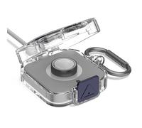 Wacanc Secure Lock Plastic Case Cover Compatible with Oura Ring Gen 4 Charger,Portable Protective Case for Oura Ring Gen 4 Charger with Carabiner, Only Protective Case (Gunmetal)