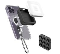Wacanc Silicone Suction Square Reader Cover, Compatible with Square Reader for Contactless and Chip (2nd Gen), Protective Case with Lanyard and Suction Cup Holder, Black