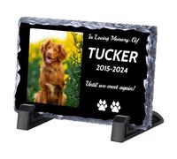 WACAR Dog Memorial Gifts for Loss of Dog, Personalised Pet Memorial Picture Frame Plaque, Dog Memorial Stone, Pet Loss Gifts, Cat Memorial Gifts, Gifts for Cat Lovers, Cemetery Decorations for Grave