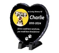 WACAR Dog Memorial Gifts for Loss of Dog, Personalised Pet Memorial Picture Frame Plaque, Dog Memorial Stone, Pet Loss Gifts, Cat Memorial Gifts, Gifts for Cat Lovers, Cemetery Decorations for Grave