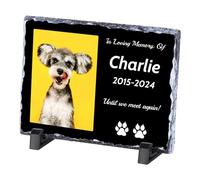 WACAR Dog Memorial Gifts for Loss of Dog, Personalised Pet Memorial Picture Frame Plaque, Dog Memorial Stone, Pet Loss Gifts, Cat Memorial Gifts, Gifts for Cat Lovers, Cemetery Decorations for Grave