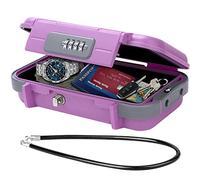 WACCET Portable Safe Box with Code, Combination Security Case Lock Box Waterproof Anti-Theft Mini Travel Safe with Removable Wire Rope Security Safe Box for Home, Office, Hotel, Cars,Travel etc
