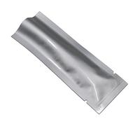 WACCOMT Pack 100 Pieces 2.55x6.7 inch Open Top Vacuum Bags Coffee Sample Food Storage Bags Pure Mylar Foil Bags 3.15mil Thick Heat Sealable Silver Vacuum Pouch Aluminum Foil Smell Proof Package