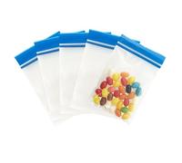 WACCOMT Pack 100pcs Blue Reusable Freezer Bags 14x20 cm (5.51x7.87 inch)