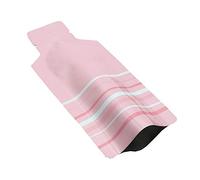 WACCOMT Pack 100pcs Mini Travel Pouches for Toiletries Packing Portable Heat Seal Foil Mylar Bags Travel Toiletry Containers for Liquids Shampoo Lotion Conditioner (Pink, 6x12cm (2.4x4.7inch))