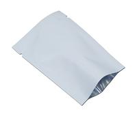 WACCOMT Pack 100pcs White Mylar Foil Bags Open Top 8x12 cm (3.1x4.7 inch)