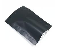 WACCOMT Pack 200pcs Mylar Flat Open Top Black Bags, Heat Sealable, Food Storage