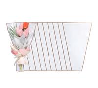WACCOMT Pack 50 Sheets Cellophane Flower Sleeves for Rose Bouquets Pouch