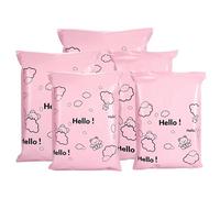 WACCOMT Pack Cute Self-Seal Pink Mailer Bags Self Adhesive Plastic Packaging Envelops for Father's Day Postage Posting Parcel Shipping Mailing Delivery Postal Bag (50, 9.84x11.8+1.97 inch)
