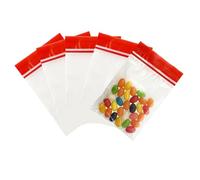 WACCOMT Pack Red 100pcs Reusable Freezer Bags 14x20 cm (5.51x7.87 inch)