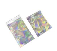 WACCOMT Pack Silver Holographic Metallic Foil Poly Mailers Self Adhesive Packing Aluminum Foil Glitter Envelopes Bags for Shipping Packaging Mailing Small Business Gift Wrap (100, 6.5x9.1 inch)