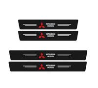WACDXST 4Pcs Car Door Sill Protector, for Mitsubishi Outlander PHEV 2016-2019 Carbon Fiber Stickers Scuff Plate Door Sill Trim Welcome Pedal Car Styling Accessories