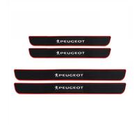 WACDXST 4Pcs Car Door Sill Protector, for Peugeot 308 2012-2015 Carbon Fiber Stickers Scuff Plate Door Sill Trim Welcome Pedal Car Styling Accessories