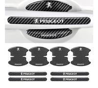 WACDXST 8PCS Car Door Handle Protector, for Peugeot 308 4008 408 5008 508 607 RCZ Carbon Fiber Films Anti Scratch Car Bowl Paint Protection sticker Accessories