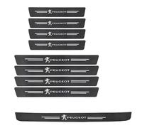 WACDXST 9Pcs Car Door Sill Protector, for Peugeot Expert 2016 2017 2018 2019 2020 2021 2022-2025 Carbon Fiber Stickers Scuff Plate Sill Trim Welcome Pedal Car Styling Accessories
