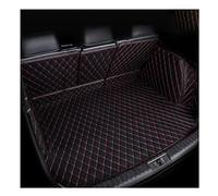 Car Leather Boot Liner Mats, for MG HS 2018-2023 Waterproof Antislip Antiscratch Trunk Cargo Storage Carpet Liner Mat Protector Pad,B Black red