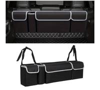 WACDXST car trunk storage bag, for Audi Q4 Sportback e-tron SUV 2021-2023 Boot Tidy Box Foldable Durable Adjustable Storage Tidying Bag Interior Declutter Accessories