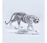 WACEH Ornaments 2022 Tiger Figurines, Resin Tiger Ornament, Collectible Figurines, Table Decor New Year's Ornament, Feng Shui Statue,White Statues