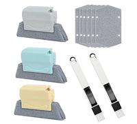 WACH AUF 11 Pcs Window Groove Cleaning Brush Set Multifunctional Crevice Magic Door Window Groove Cleaning Brushes for Door Gap Track Cleaning Tools Window Slots With Scouring Pads