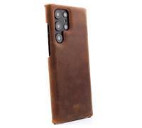 WACHIKOPA Handcrafted Leather Case for Samsung Galaxy S25 Ultra, Leather Wrapped Case, Slim & Stylish Design, Full Protection, Durable & Elegant, Premium Crazy Horse Leather (Camel)