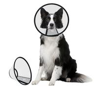 WacHomz Dog Cone After Surgery, Adjustable Pet Recovery Collar for Dogs and Cats, Plastic Elizabethan Neck E-Collar Stop Licking Wounds (XXL-D)