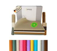 Wachsmann 20 Beeswax Sheets from Germany, Colourful Set "Natural", Wax Plates 20 x 15 cm, Make Your Own Beeswax Candles, Candle Wax