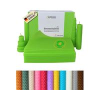 Wachsmann 20 Beeswax Sheets from Germany, Light Green, Wax Plates 20 x 15 cm, Make Your Own Beeswax Candles, Candle Wax