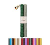 Wachsmann Beeswax Candles, Hand Rolled, 100% Beeswax, Set of 2 in Many Colours, Made in Germany