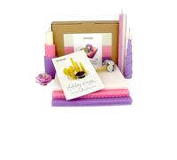 Wachsmann Make Your Own Candles Set - 15 Beeswax Plates (15 x 20 cm) with Hemp Wicks for 15 Beeswax Candles, 100% Pure Beeswax from Germany, Wicks 21 cm, Advent Candles & Gift