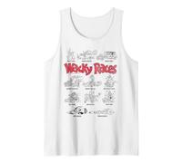 Wacky Races Car Lineup Tank Top, Men, White, X-Large