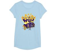 Wacky Races Dick Dastardly Going to Win T-Shirt, Girls, Baby Blue, X-Small
