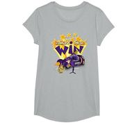 Wacky Races Dick Dastardly Going to Win T-Shirt, Girls, Heather Grey, Small