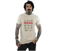 Wacky Races Men's Car Lineup T-Shirt in Light Sand | Size: 3XL Wacky Races Light Sand 3XL