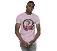 Wacky Races Men's Dastardly And Mutley Circle T-Shirt Baby Pink Medium