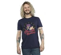 Wacky Races Men's Dastardly And Mutley Circle T-Shirt Navy Blue Medium