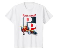 Wacky Races Peter Perfect with Large Initials T-Shirt, Youth, White, 4T
