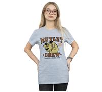 Wacky Races Women's Mutley Crew Cotton Boyfriend T-Shirt in Grey | Size: Small Wacky Races Grey S