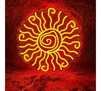 Wacky Sun Neon Sign LED Night Lamp for Room Wall Decor Sun Sign Bedroom Aesthetic Sunrise Sunset Neon Sign for Party Art Neon Design for Bedroom Home Bar Room Decor Gift