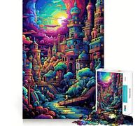 Wacky Town 1000 Piece Adult Puzzles Logic Puzzle Play Precision Cut Smooth Edges for Family Gatherings (38x26cm)