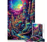 Wacky Town Adult Jigsaw Puzzle1000 Pieces Memory Ability Relaxed Leisure Secure Join Warm Xmas Gift (50x75cm)