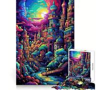 Wacky Town Puzzles for Teenagers 1000 Piece Intellect Skill Tranquil Escape Clean Join (38x26cm)