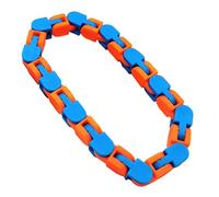 Wacky Tracks Sensory Toy Diy 24 Links Stress Relief Chain Link Fidget Snake Toy Blue Orange, Wacky Tracks Fidget Toys, Stress Relief Toy, Chain Link Fidget Sensory Toys