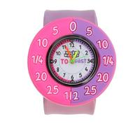 Wacky Watch - Kids Time Teaching Slap Watch | Easy-to-Read Dial, Color Coded “to & Past” Learning Design, Silicone Strap, Lilac and Pink