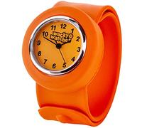Wacky Watches Orange Colour Popwatch Slapwatch Fast Fit Kids Childrens Silicone Watch Band Learn to Tell The Time Unisex Instant Fit Any Size