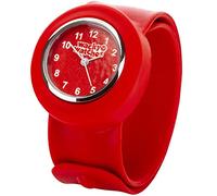 Wacky Watches Popwatch Red Colour Slapwatch Fast Fit Kids Childrens Silicone Watch Band Learn to Tell The Time Unisex Instant Fit Any Size