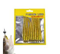 Wacky Worm Fishing Lure - Soft Bait, Realistic Movement Design, Flexible Wobble Action, Multicoloured Body For Use In Water | Artificial Lure Set For Bass Trout, Perch, Pike Or River Lake