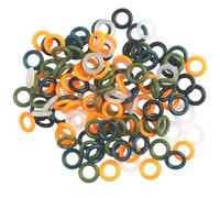 Wacky Worm Tool Wacky O-Rings,Wacky Worm Rig Kit for Plastic Rubber Worm Baits Weedless Fishing Hooks for Bass Fishing Wacky Rigging Tool with Lanyard/Clip Mix Color O Rings