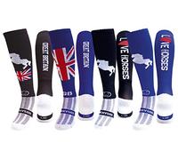 WackySox 4 Pairs for 3 Pairs Saver Pack Sassy Yet Classy Knee Length Sports Socks, Equestrian Socks, Horse Riding Socks